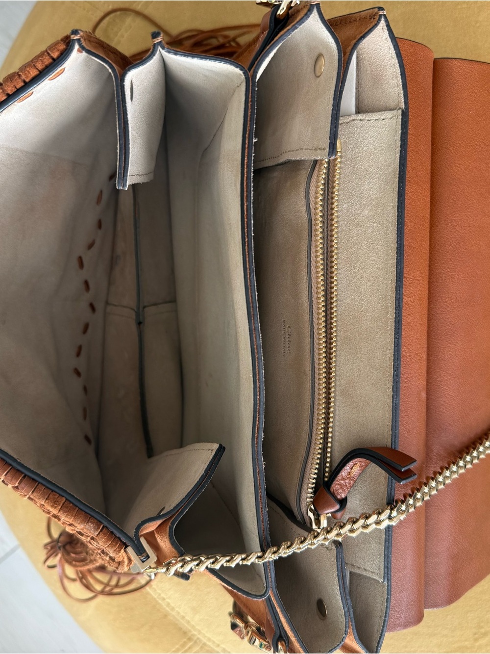 Chloe Medium Braiding & Tassels Faye Shoulder Bag - Picture 7 of 7